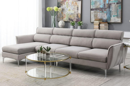 Convertible Flannel Sectional Sofa 🛋️ Cozy Comfort & Adjustable Chaise ✨
